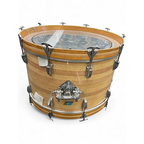 Vintage 1970s Ludwig 4 Piece BUTCHER BLOCK Natural Drum Kit