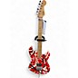 Used EVH Striped Series Red with Black and White Stripes Solid Body Electric Guitar thumbnail