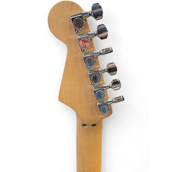 Used EVH Striped Series Red with Black and White Stripes Solid Body Electric Guitar