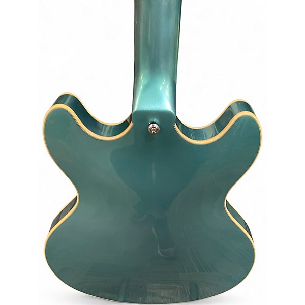 Used D'Angelico Premier Series DC Surf Green Hollow Body Electric Guitar