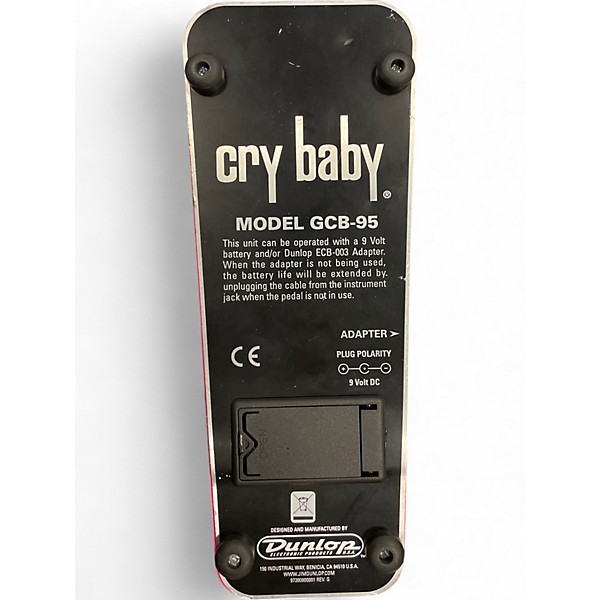 Used Dunlop GCB95 Original Crybaby Wah Effect Pedal