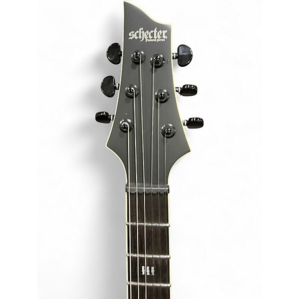 Used Schecter Guitar Research DIAMOND SERIES EVIL TWIN MATTE BLACK Solid Body Electric Guitar