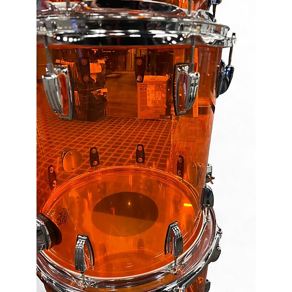 Used Ludwig 4 Piece Zep Vistalite amber vistalite Drum Kit
