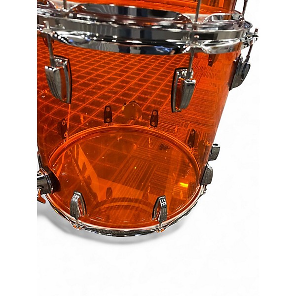 Used Ludwig 4 Piece Zep Vistalite amber vistalite Drum Kit