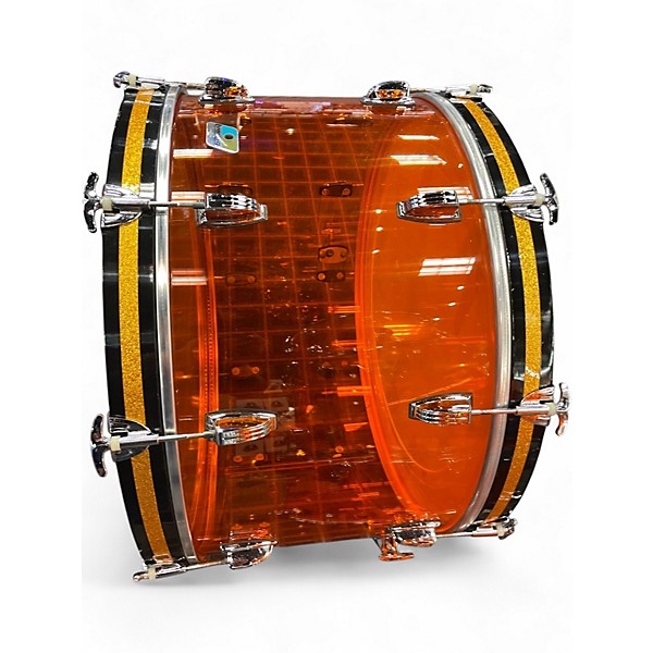 Used Ludwig 4 Piece Zep Vistalite amber vistalite Drum Kit