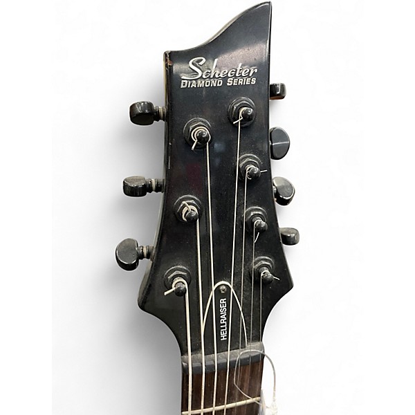 Used Schecter Guitar Research Hellraiser C7 7 String Black Solid Body Electric Guitar