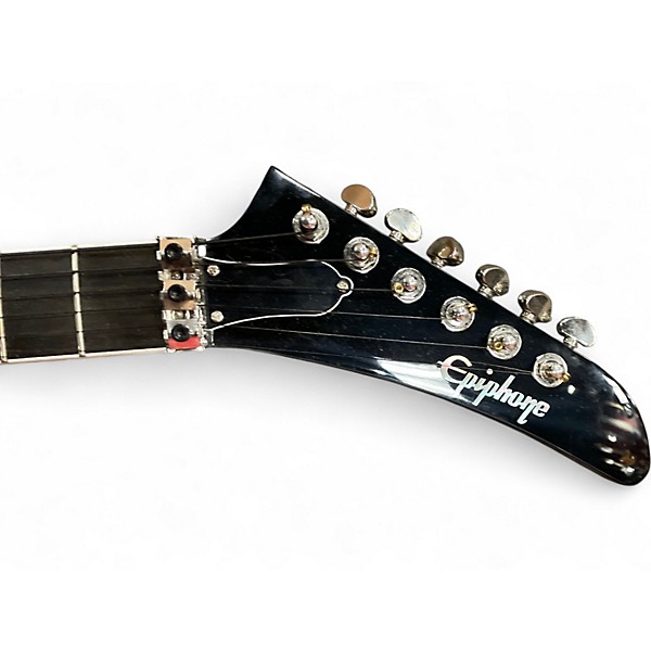 Used Epiphone Brendon Small ghosthorse Explorer trans black Solid Body Electric Guitar