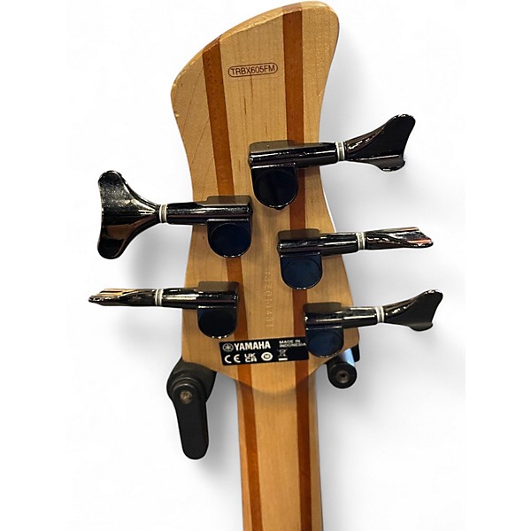 Used Yamaha TRBX605FM Red to Black Fade Electric Bass Guitar