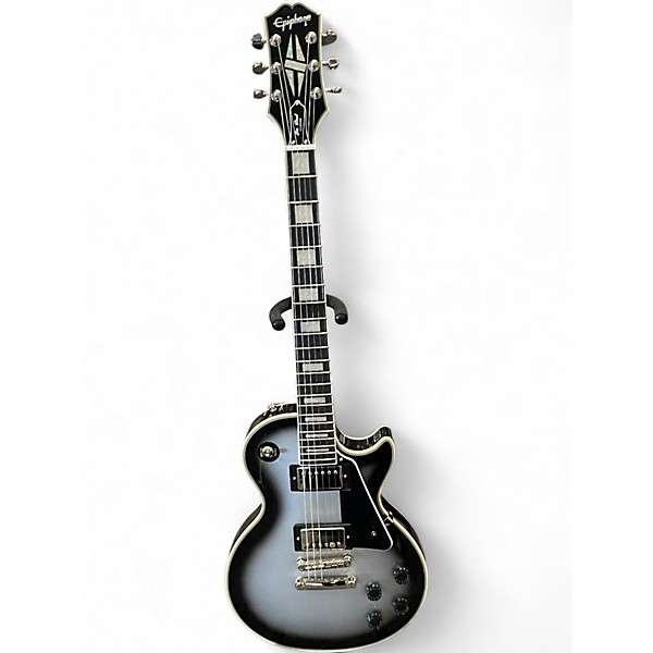 Used Epiphone Les Paul Custom SILVER BURST Solid Body Electric Guitar
