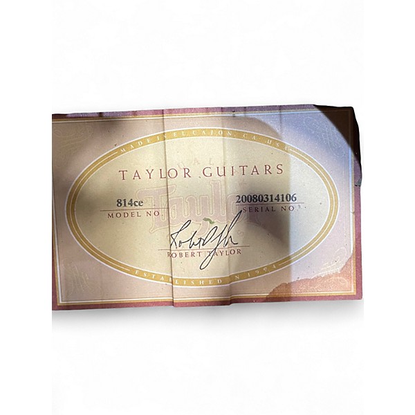 Used Taylor 814CE Vintage Natural Acoustic Electric Guitar