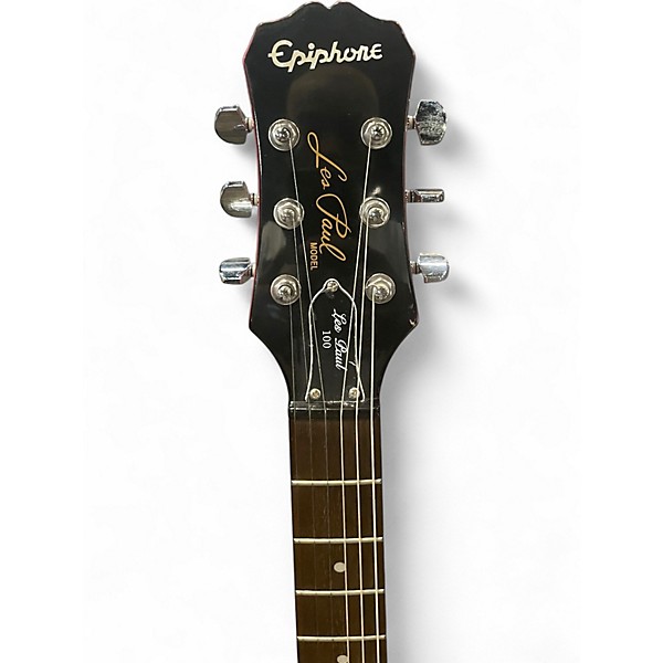 Used Epiphone Les Paul 100 Bolt On Left Handed 2 Color Sunburst Electric Guitar