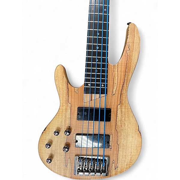 Used ESP LTD B205SM LH 5 String Natural Electric Bass Guitar