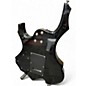 Used Glarry Burning Fire Black Solid Body Electric Guitar