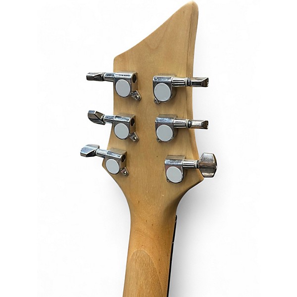 Used Glarry Burning Fire Black Solid Body Electric Guitar