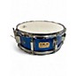 Used Pork Pie 13X5.5 Little Squealer Snare blue sparkle Drum thumbnail