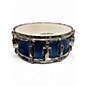 Used Pork Pie 13X5.5 Little Squealer Snare blue sparkle Drum