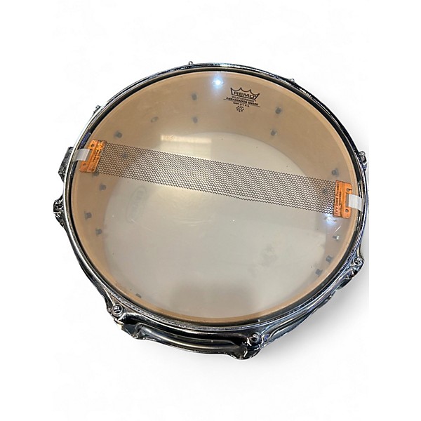 Used Pork Pie 13X5.5 Little Squealer Snare blue sparkle Drum