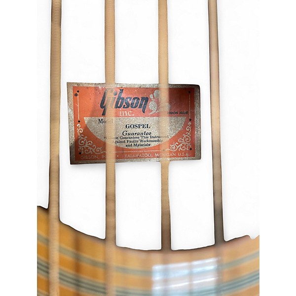 Vintage 1970s Gibson Gospel Natural Acoustic Guitar