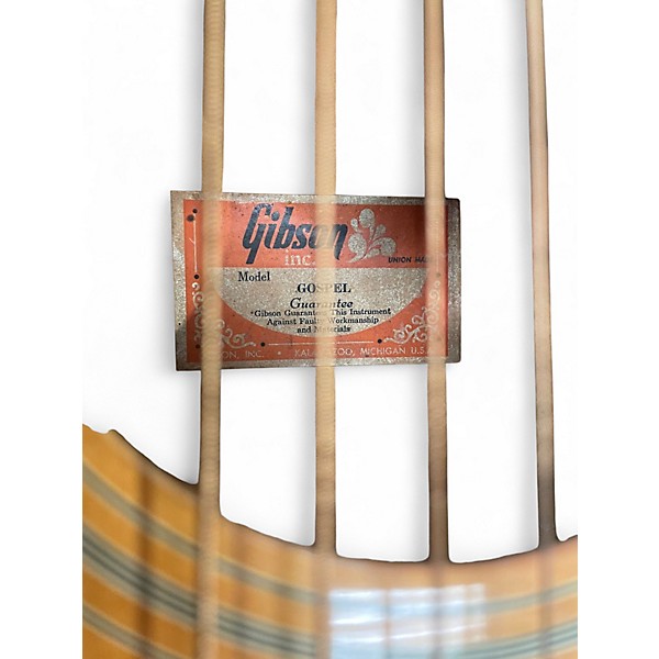 Vintage 1970s Gibson Gospel Natural Acoustic Guitar