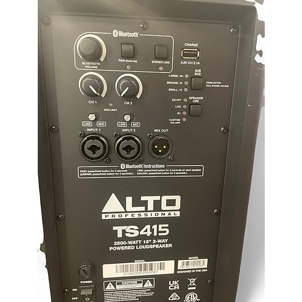 Used Alto  TS415 Powered Speaker