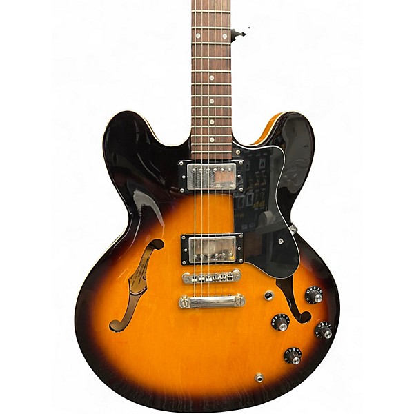 Used Epiphone Dot 2 Color Sunburst Hollow Body Electric Guitar