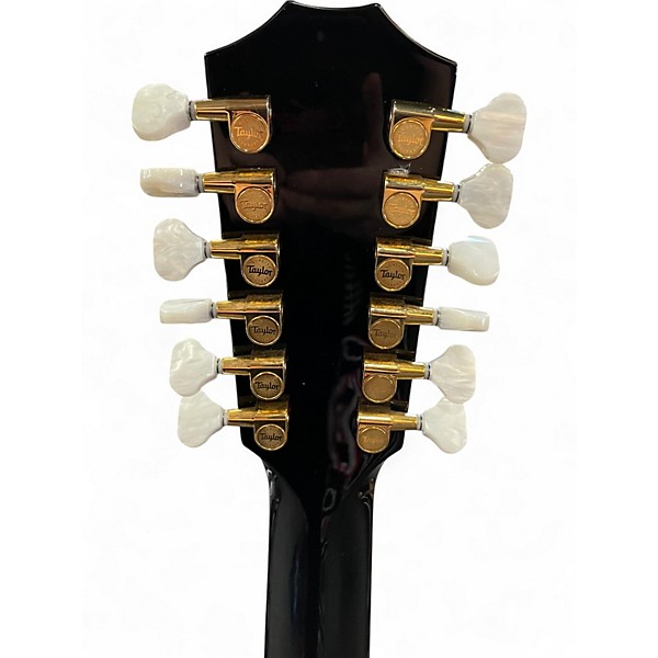 Used Taylor 657ce DOCE DOBLE Black and White 12 String Acoustic Electric Guitar