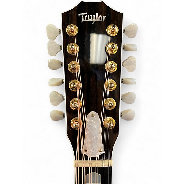 Used Taylor 657ce DOCE DOBLE Black and White 12 String Acoustic Electric Guitar