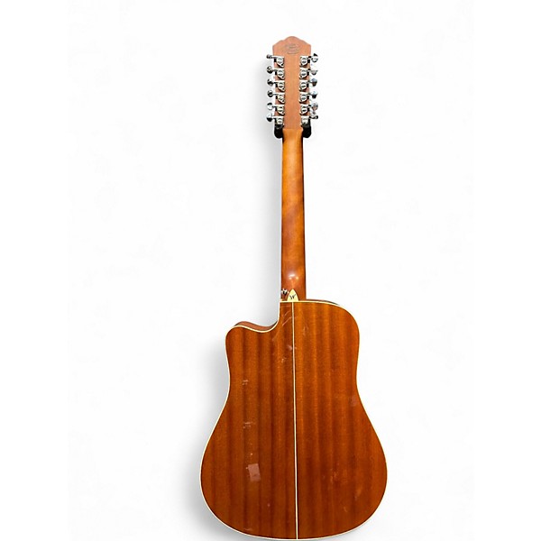 Used Washburn WD10SCE12 Antique Natural 12 String Acoustic Electric Guitar