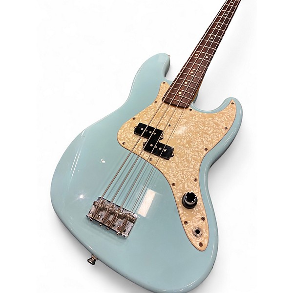 Used 2002 Fender Mark Hoppus Signature Jazz Bass Daphne Blue Electric Bass Guitar