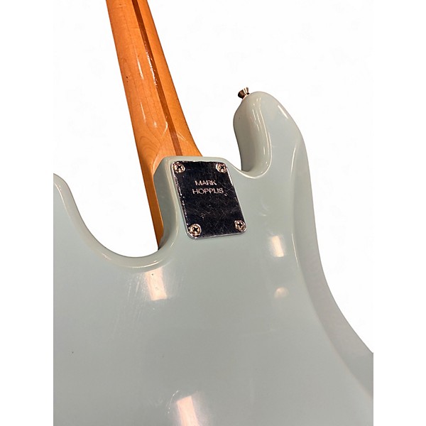 Used 2002 Fender Mark Hoppus Signature Jazz Bass Daphne Blue Electric Bass Guitar
