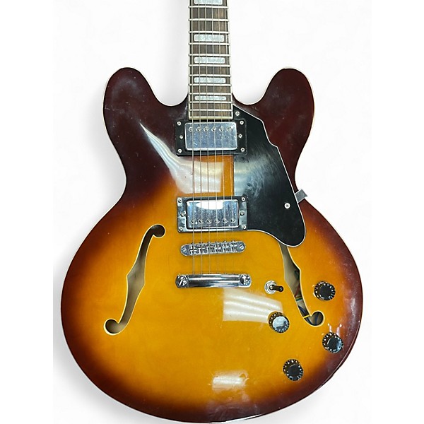 Used Grote 335 2 Color Sunburst Hollow Body Electric Guitar