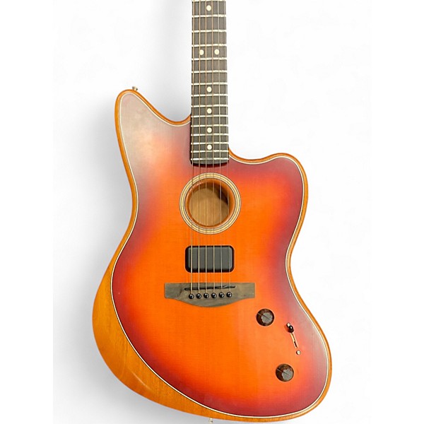 Used Fender American Acoustasonic Jazzmaster Tobacco Sunburst Acoustic Electric Guitar