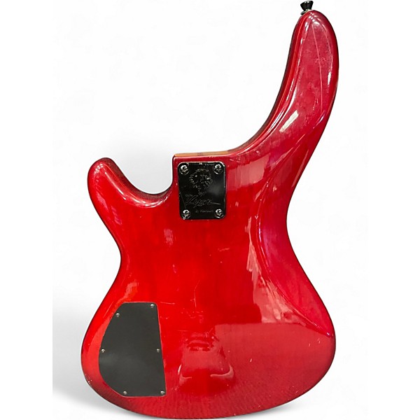 Used Lyon By Washburn Prowler Series LB40 Red Electric Bass Guitar