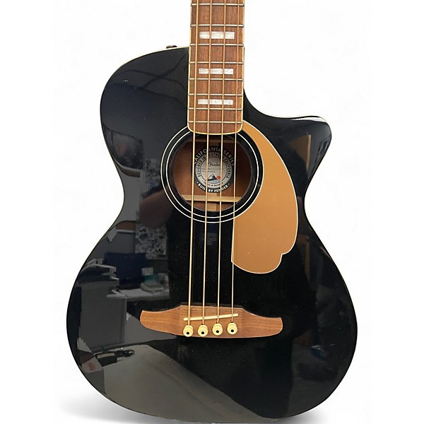 Used Fender Kingman 4-String Black Acoustic Bass Guitar