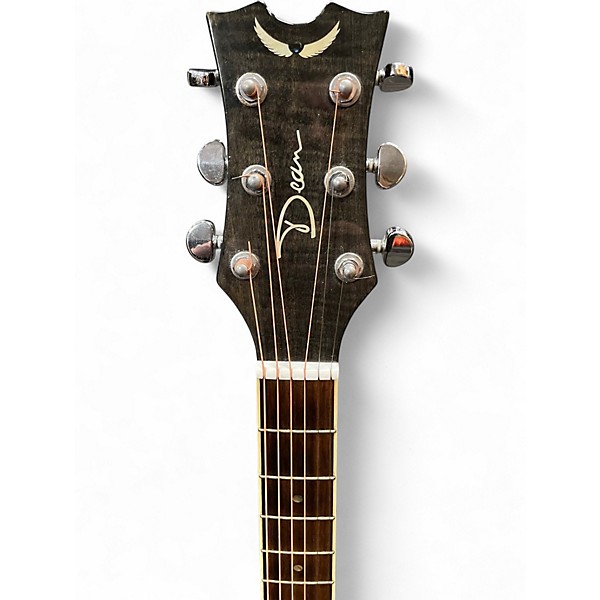 Used Dean EFM TBK Trans Black Acoustic Electric Guitar