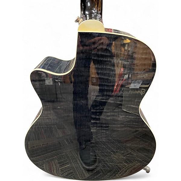 Used Dean EFM TBK Trans Black Acoustic Electric Guitar