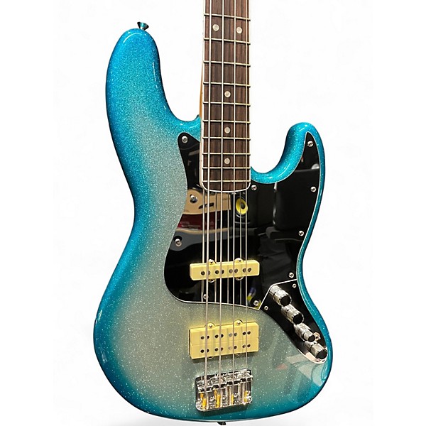 Used Fender Limited Edition Blu DeTiger Player Plus Jazz Bass Sky Burst Sparkle Electric Bass Guitar