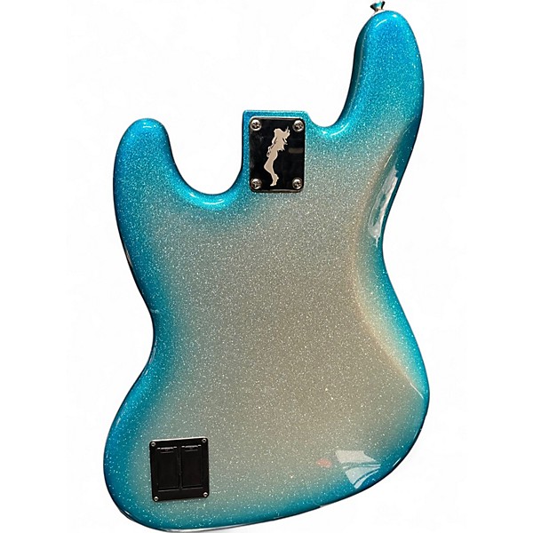 Used Fender Limited Edition Blu DeTiger Player Plus Jazz Bass Sky Burst Sparkle Electric Bass Guitar