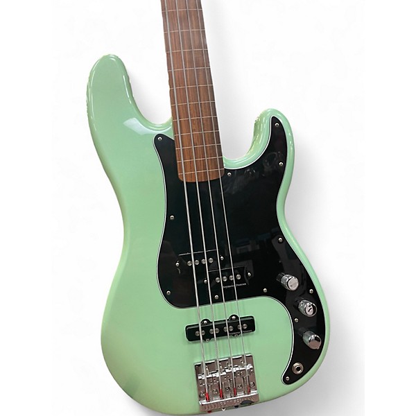 Used Other Brand PARTS BASS DLX P BODY/FRETLESS J NECK Green Electric Bass Guitar