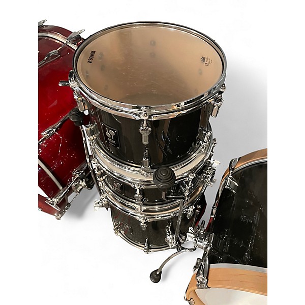 Used SONOR 4 Piece AQX Jazz Kit Black Sparkle Drum Kit