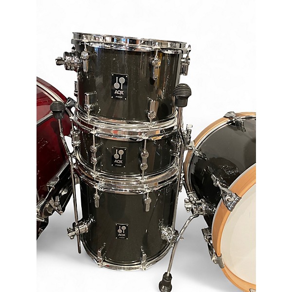 Used SONOR 4 Piece AQX Jazz Kit Black Sparkle Drum Kit