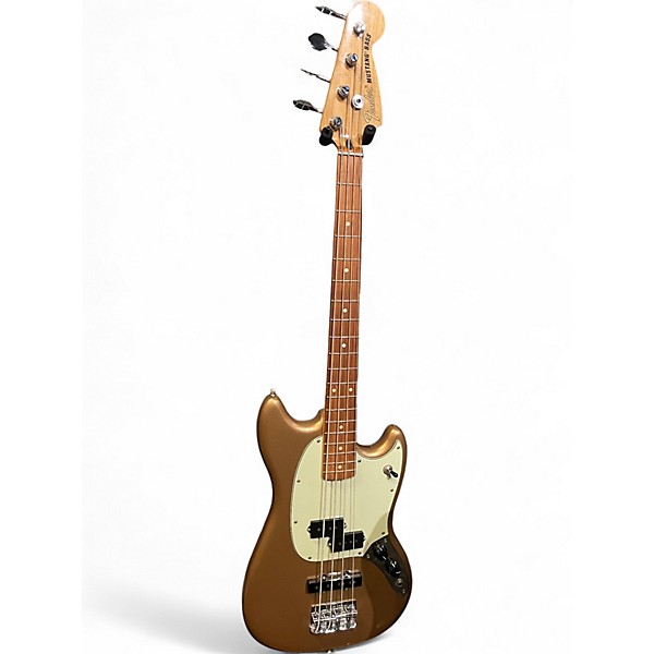 Used Fender Player Mustang Bass PJ Firemist Gold Electric Bass Guitar