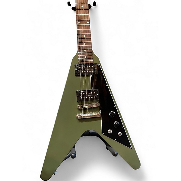 Used 2020 Gibson Flying V Green Solid Body Electric Guitar