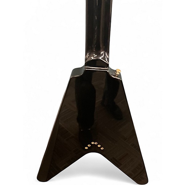Used Epiphone Flying V Korina '58 Electric Guitar Ebony & Gold Ebony Solid Body Electric Guitar