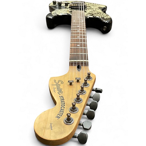 Used Squier Obey Propaganda Custom Graphic Solid Body Electric Guitar