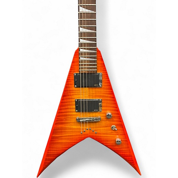Used Jackson KING V Trans Orange Solid Body Electric Guitar