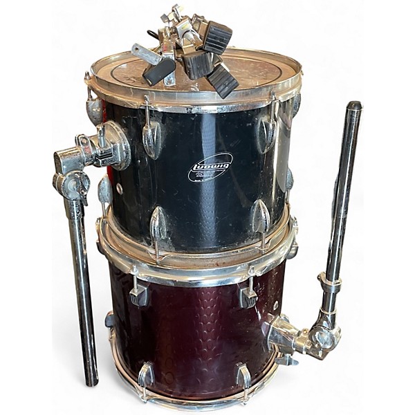 Used Ludwig 5 Piece Accent Black Drum Kit