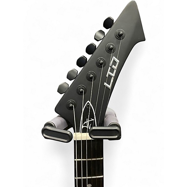 Used ESP LTD James Hetfield Snakebyte Satin Black Solid Body Electric Guitar