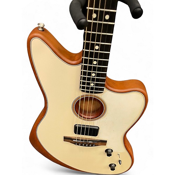 Used Fender American Acoustasonic Jazzmaster Blonde Acoustic Electric Guitar