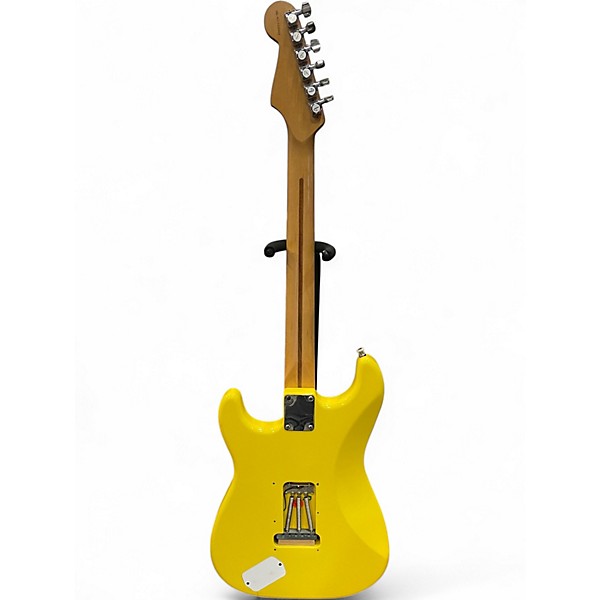 Used Fender Deluxe Stratocaster Yellow Solid Body Electric Guitar